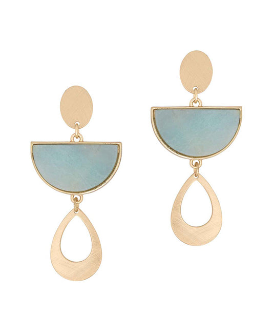 Stone & Metal Earring