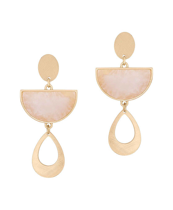 Stone & Metal Earring