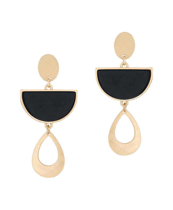 Stone & Metal Earring