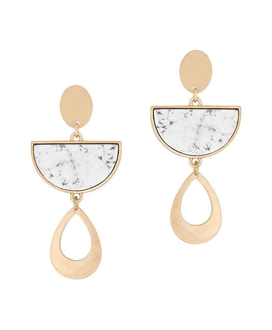 Stone & Metal Earring