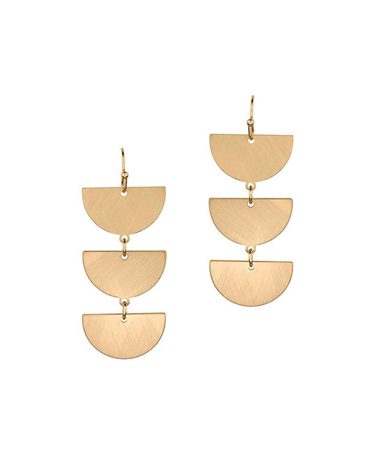 Metal Half Moon Earring