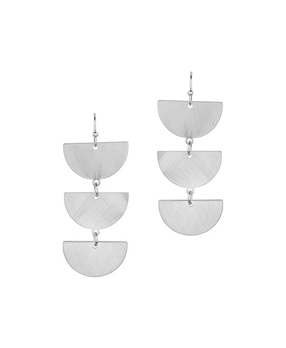 Metal Half Moon Earring