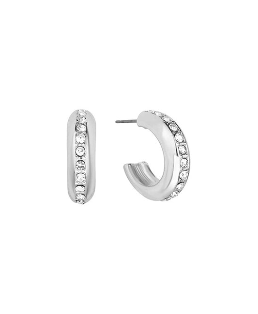 20mm Metal Pave Hoop Earring