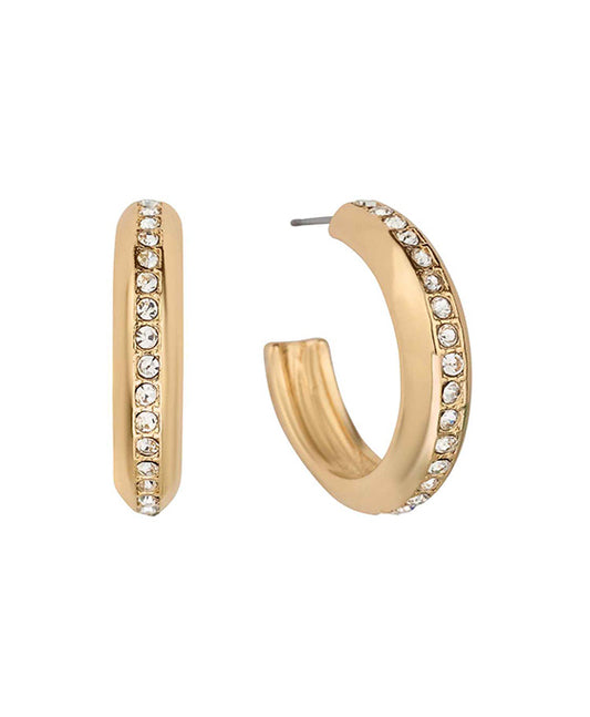 30mm Metal Pave Hoop Earring