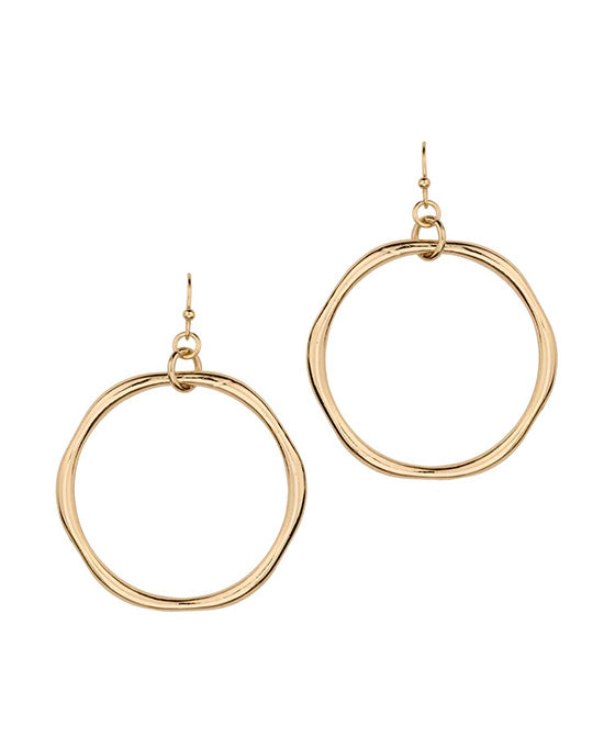 Organic Open Circle Earring