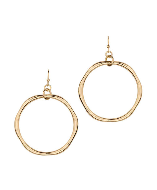 Organic Open Circle Earring