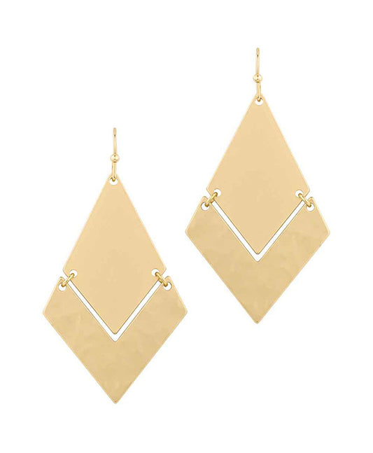 Metal Hammered Texture Earring
