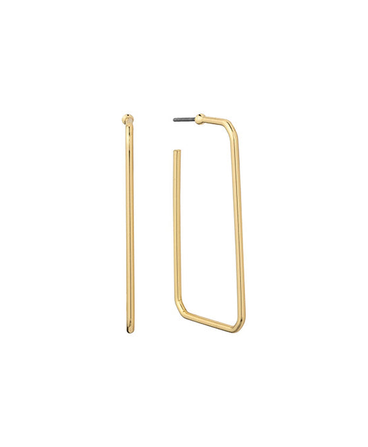 40mm Metal Wire Rectangle Hoop Earring