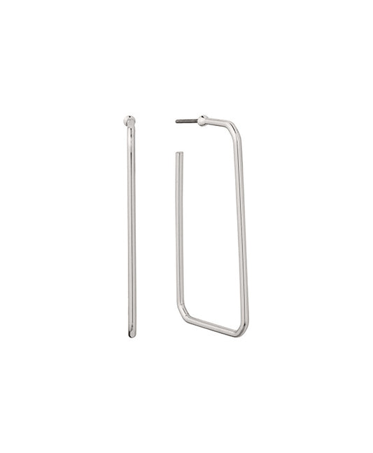 40mm Metal Wire Rectangle Hoop Earring