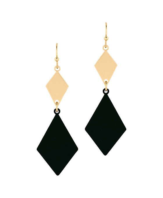 Paint Metal Diamond Shape Earring