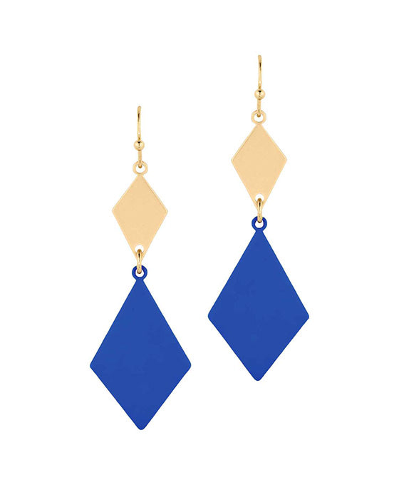 Paint Metal Diamond Shape Earring