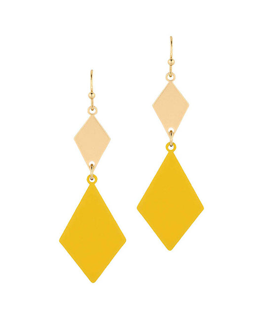 Paint Metal Diamond Shape Earring