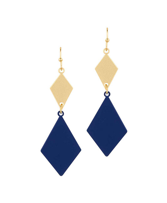 Paint Metal Diamond Shape Earring