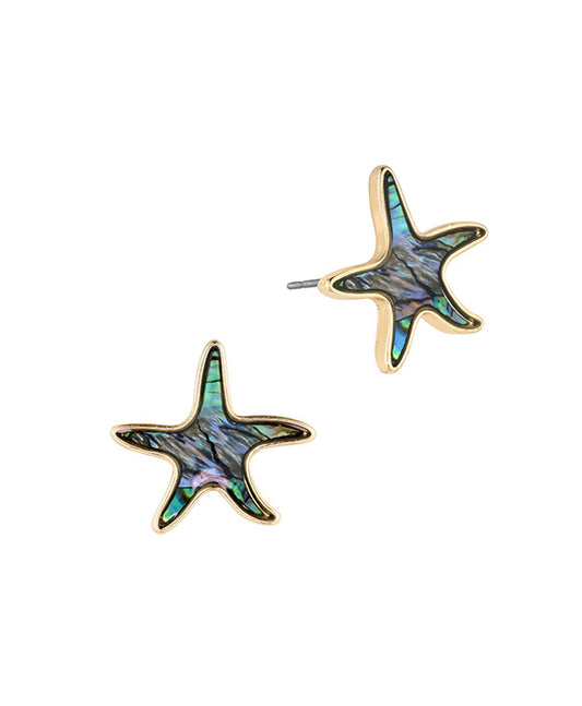 Metal & Metal Starfish Post Earring