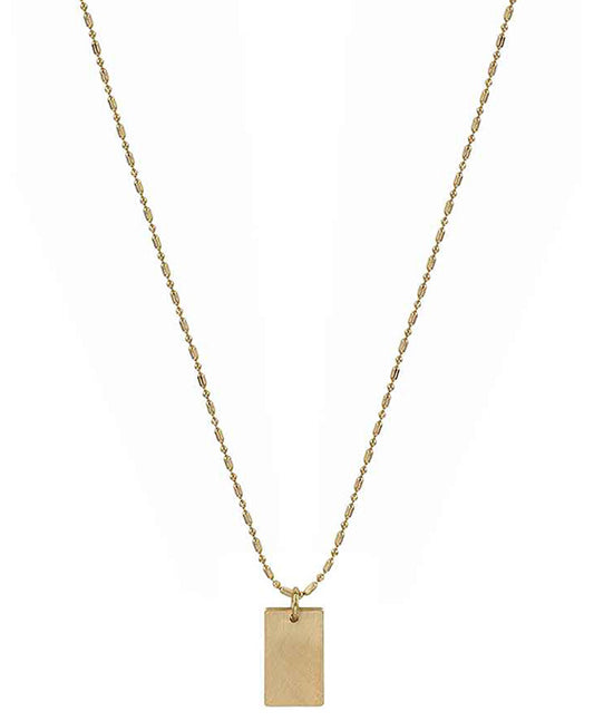 Metal Square Pendant Necklace
