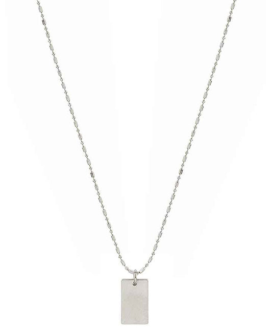 Metal Square Pendant Necklace