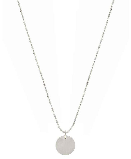 Metal Round Pendant Necklace
