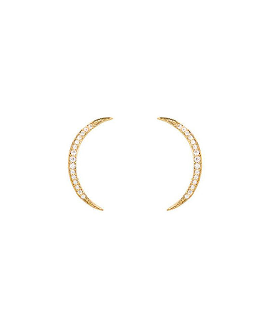 14KT Gold Dipped Crescent Earring