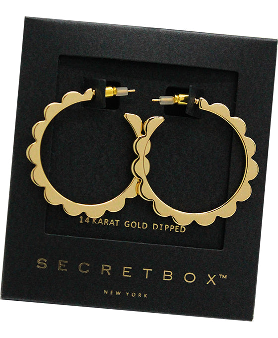 Gold Dipped Sun Shape Hoop Earring