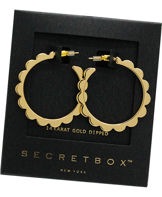 Gold Dipped Sun Shape Hoop Earring