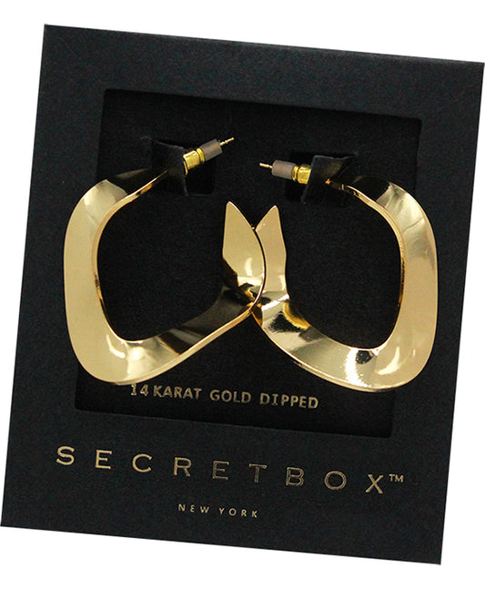 Gold Dipped Curshed Hoop Earring