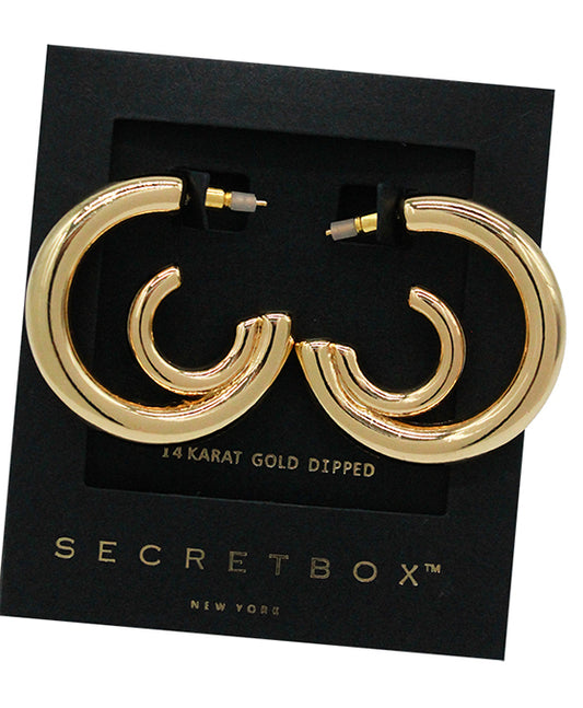 Gold Dipped Double C Hoop Earring