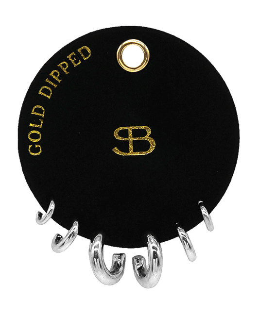 14K Gold Dipped 3 Set Hoop Earring