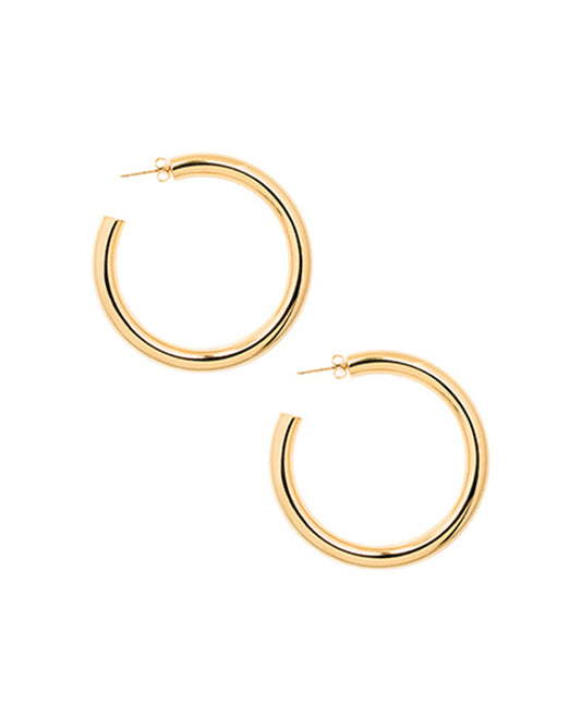 14KT Gold Dipped 50mm Hollow Hoop Earring