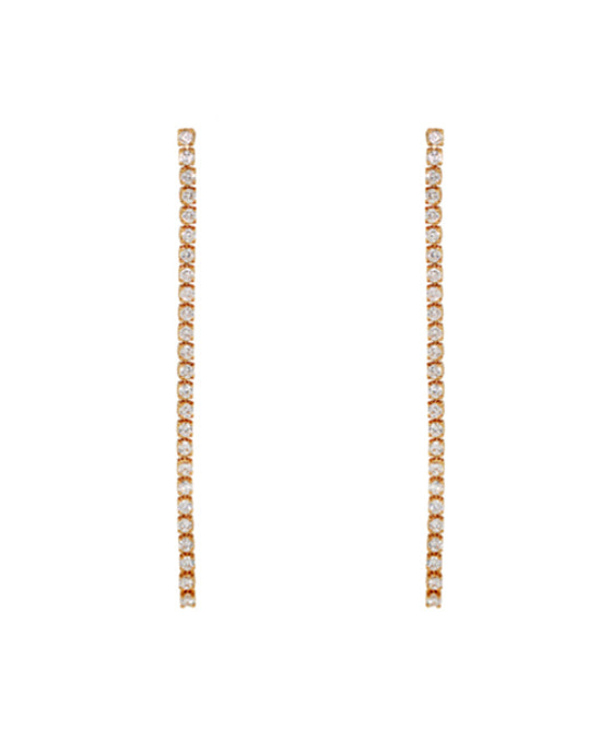 14K Gold Dipped Dainty CZ Dangle Earring