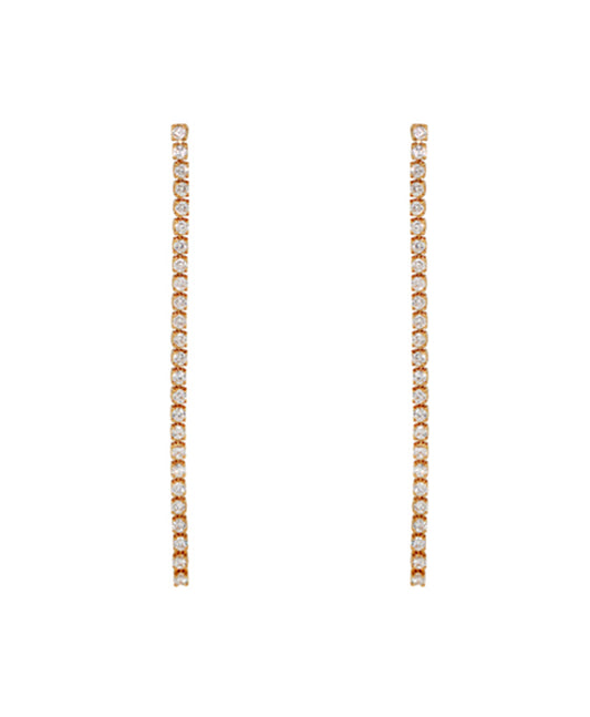 14K Gold Dipped Dainty CZ Dangle Earring