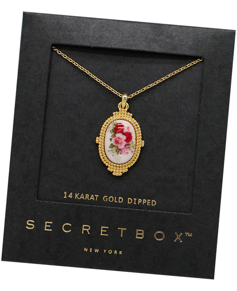 Gold Dipped Rose Vintage Necklace