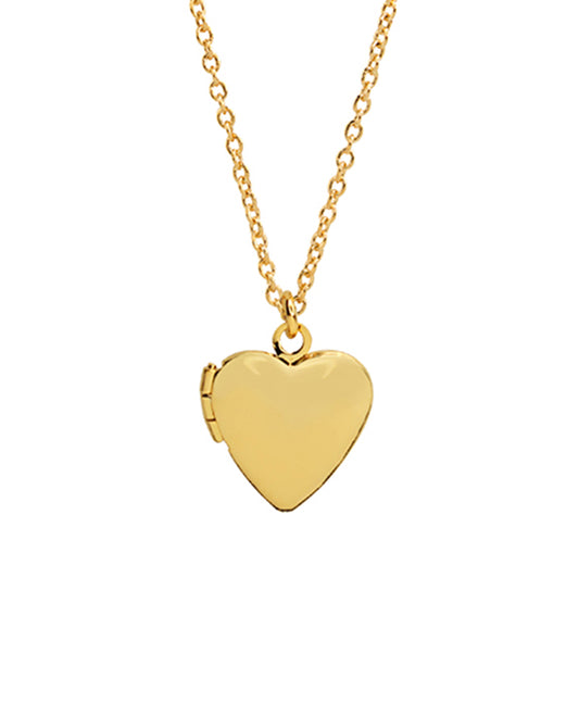 14K Gold Dipped Heart Locket Necklace