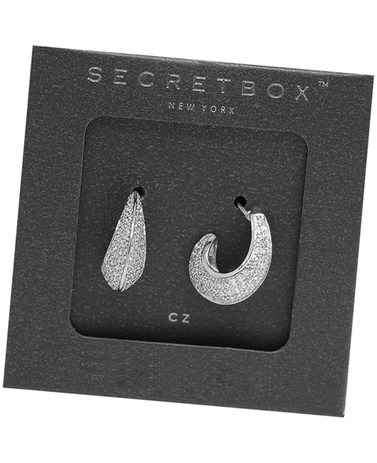 Gold Dipped Pave Hoop Earring