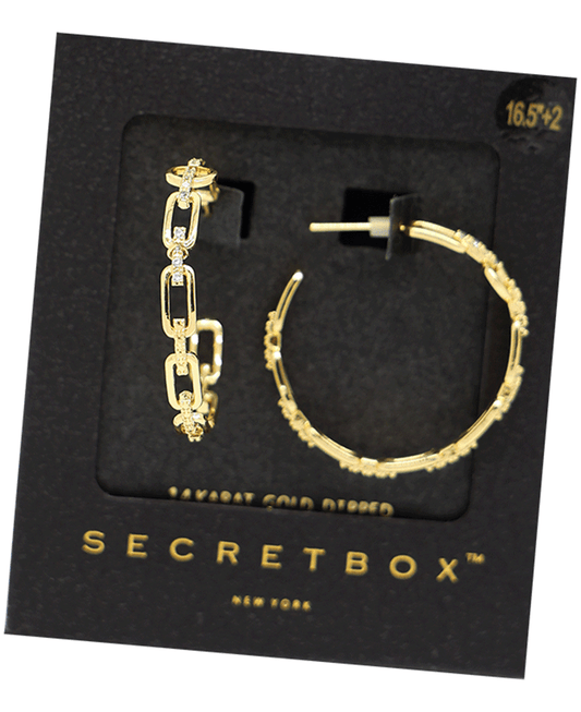 Gold Dipped Modern 40mm Hoop Earring