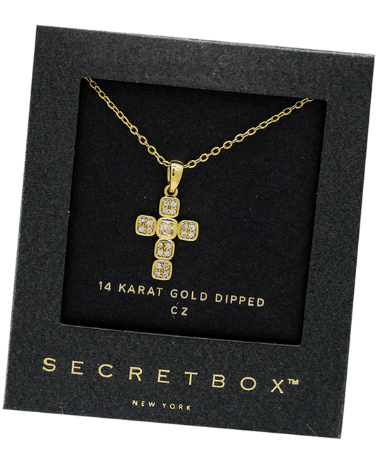 Dipped CZ Cross Necklace