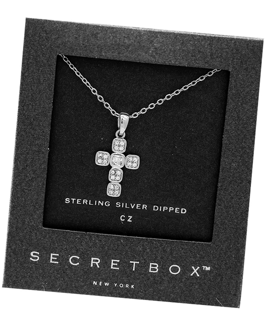 Dipped CZ Cross Necklace