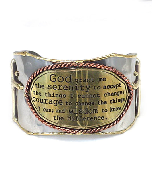 Serenity Prayer 2 Tone Cuff