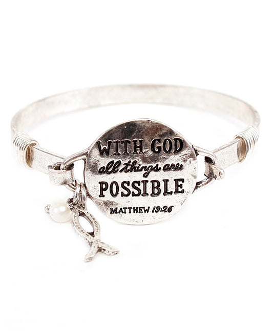 MATTHEW 19:26 Wire Bracelet