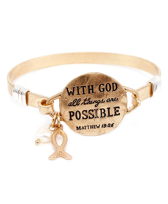 MATTHEW 19:26 Wire Bracelet