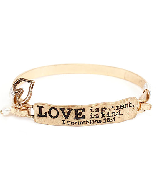 LOVE Bar Wire Bracelet