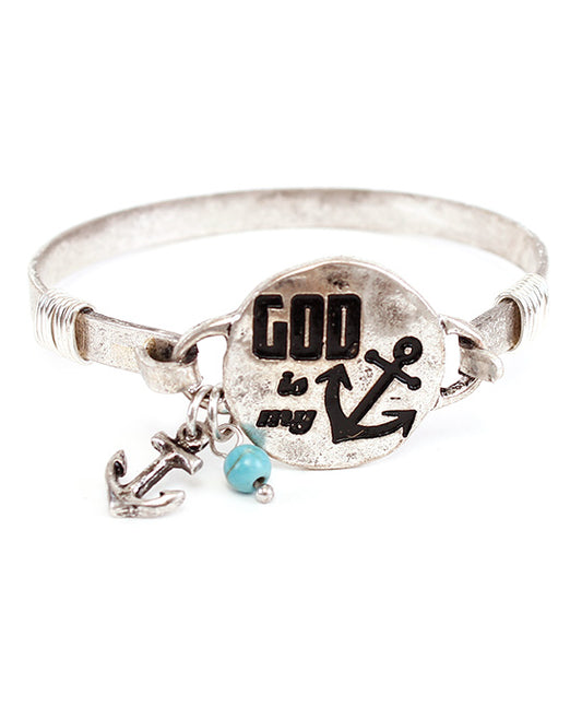 GOD IS MY ANCHOR Wire Bracelet