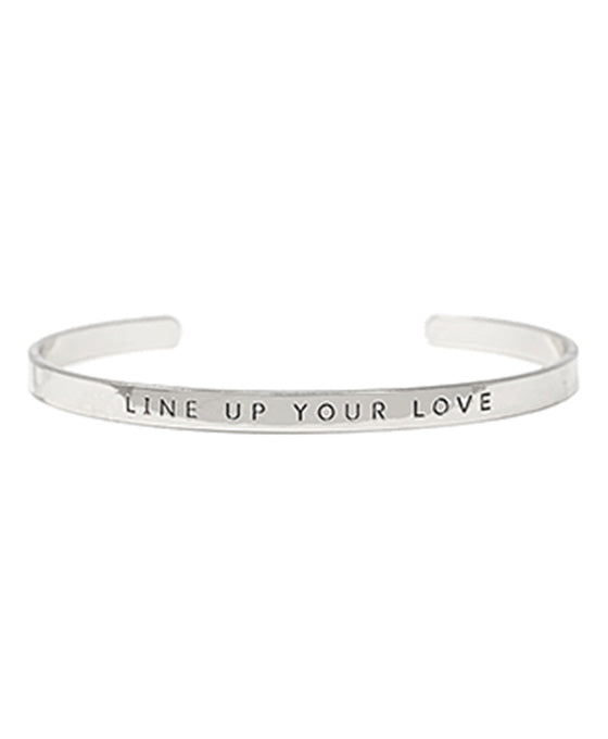 LINE UP YOUR LOVE Inspirational Bracelet