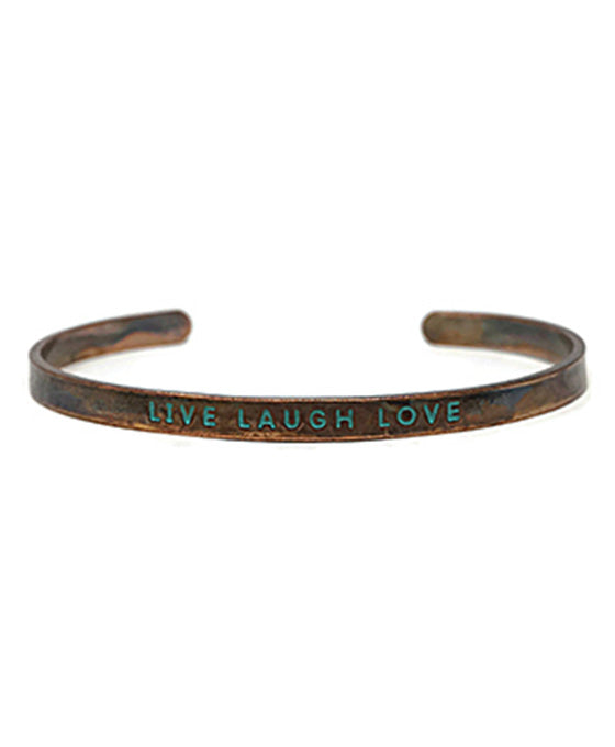 LIVE LAUGH LOVE Inspirational Bracelet