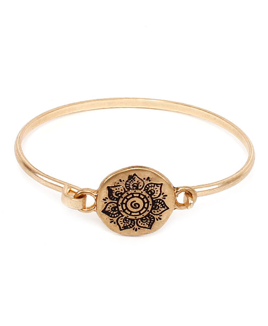 Lotus Flower Wire Bracelet