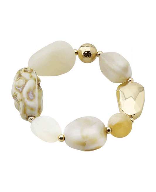Mixed Texture Resin Pebble Bracelet