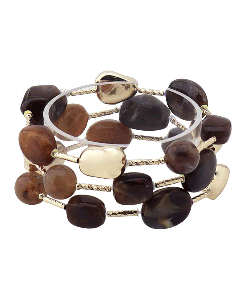 Multi Bead w/ Bar 3 Set Bracelet