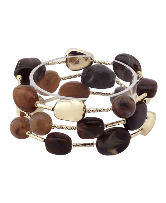 Multi Bead w/ Bar 3 Set Bracelet