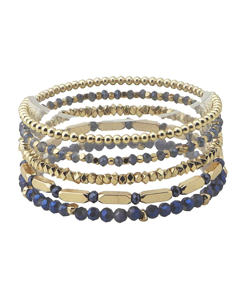 Mixed CCB & Stone Beads Bracelet