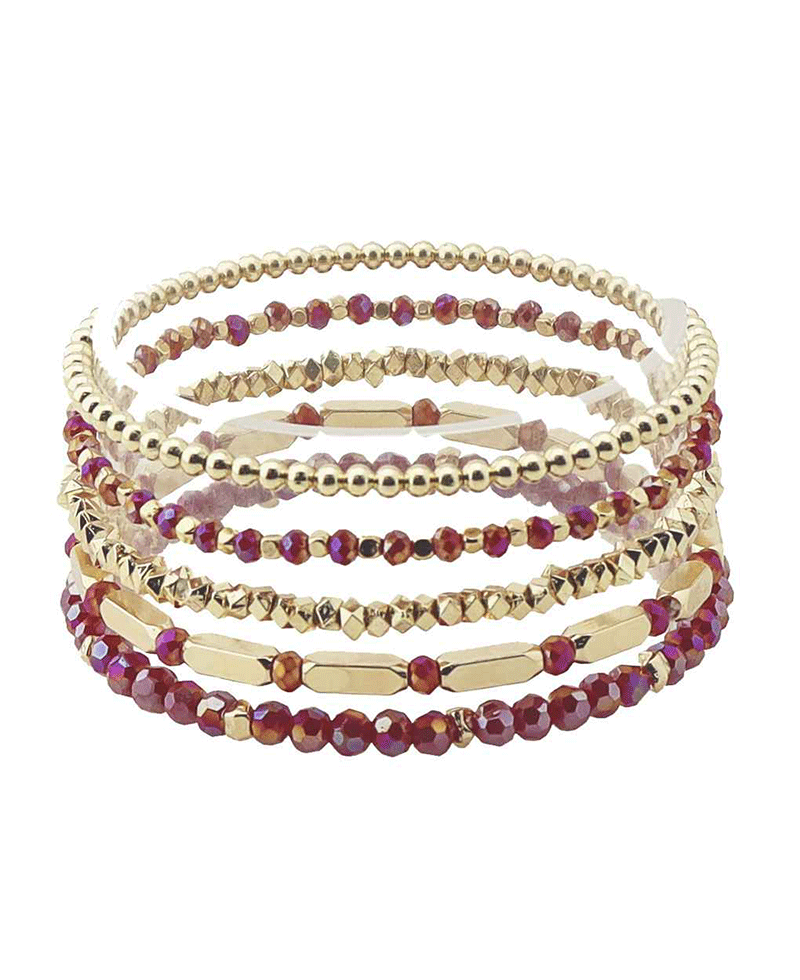 Mixed CCB & Stone Beads Bracelet