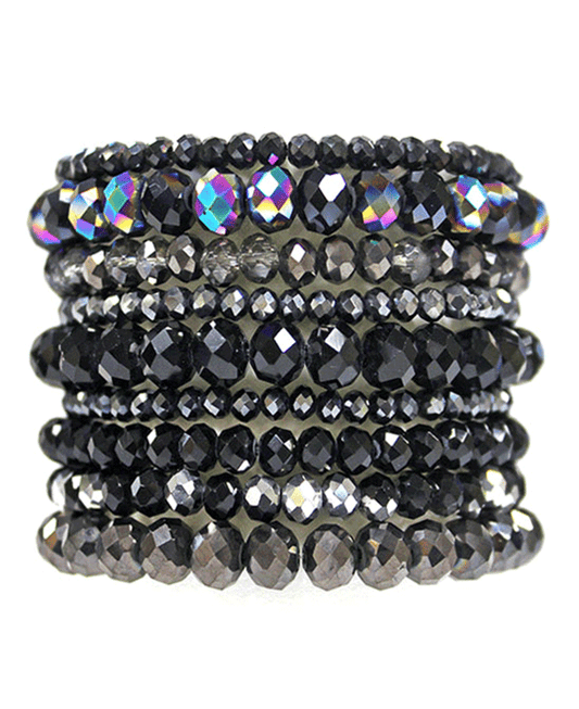 Multi Glass Bead Stackable Bracelet